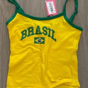 Edikted Yellow and Green Brasil Tank